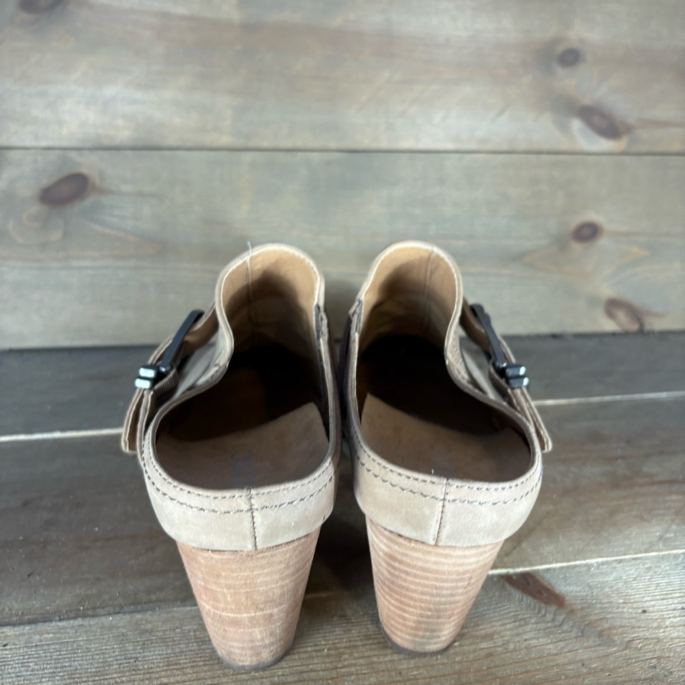 vionic cheyenne womens size 8.5 shoes brown leather slip on heel mules clogs - Picture 4 of 8